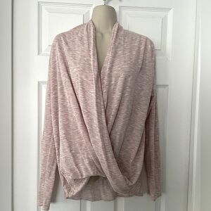 Faux Wrap Long Sleeve Top